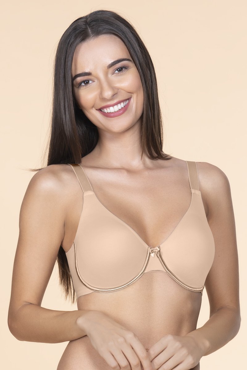 Curvy Smooth Non-Padded Wired Bra 32D / Sandalwood - amanté Bra
