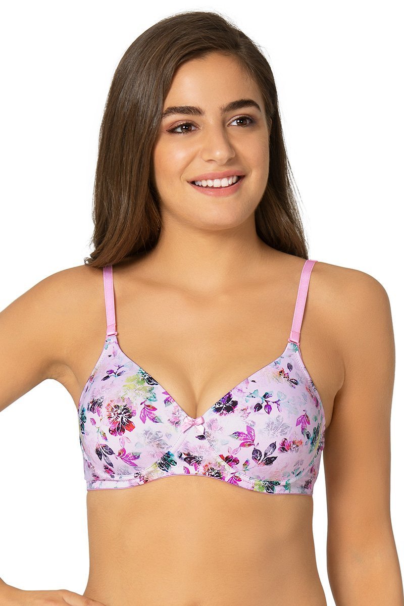 Printed Wirefree Moulded Push up Bra 32B / Floral Print - amanté Bra - Image 1 of 4