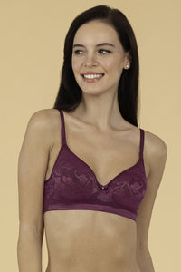 Luxury Jacquard Bra 32B / Deep Magenta - amanté Bra thumbnail 1