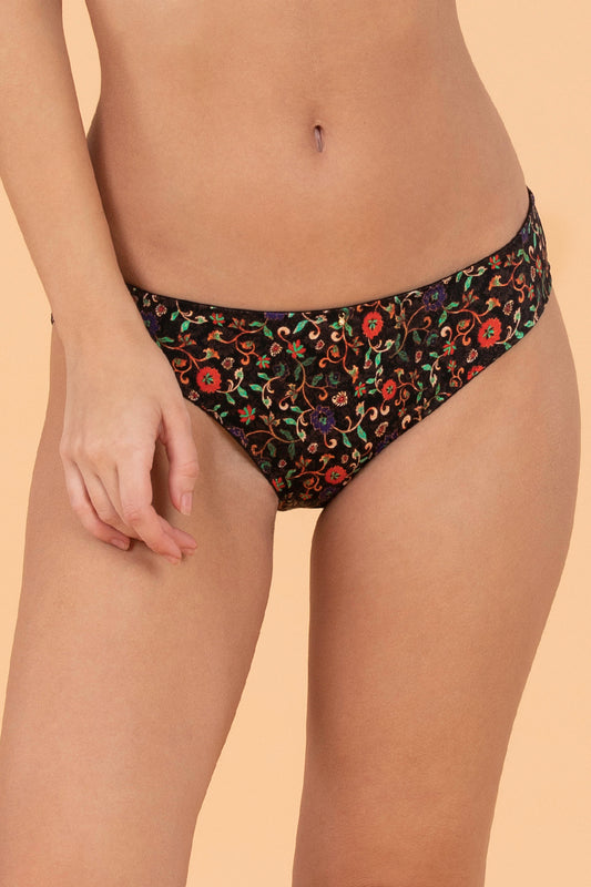 Brocade Beauty Bikini Brief S / Black - amanté Pantie