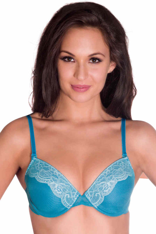 Sheer Luxury Bra 32B / Lagoon-White Smoke - amanté Bra