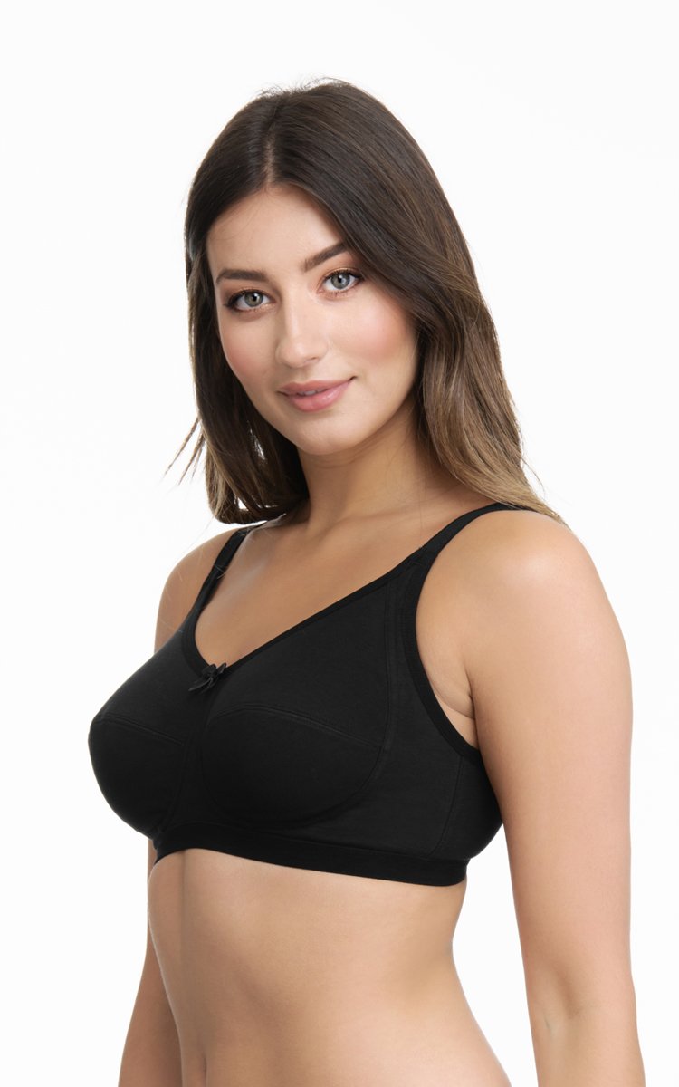 Essential Cotton Non-Wired Bra 34C / Black - amanté Bra - Image 2 of 13