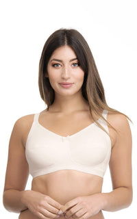 Essential Cotton Non-Wired Bra 34C / Whitesmoke - amanté Bra thumbnail 1