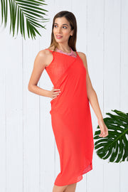 Cross Over Cover Up S / Coral - amanté Swimwear