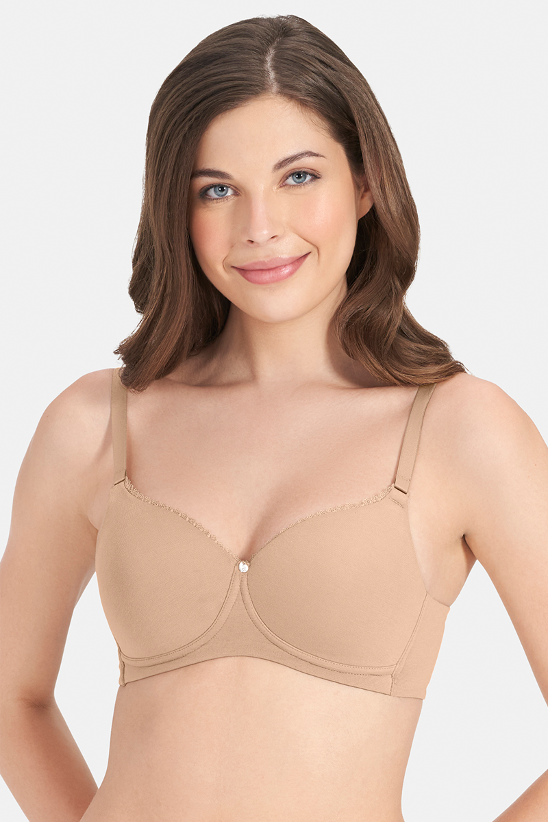 Essential Wirefree Padded Bra 32B / Sandalwood - amanté Bra