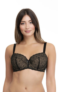 Heritage Lace Bra 34C / Black with Sesame - amanté Bra thumbnail 2
