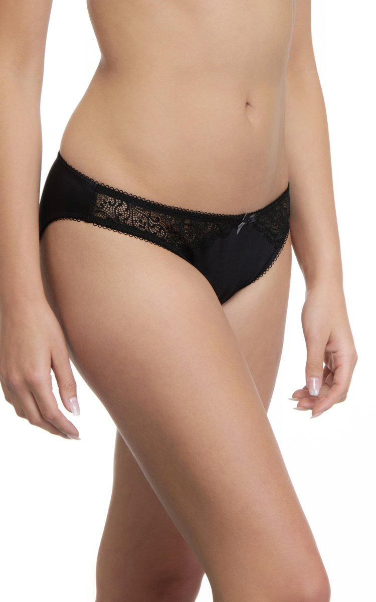 Heritage Lace Brazilian M / Black with Sesame - amanté Panty - Image 2 of 8