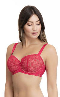 Heritage Lace Bra 34C / True Red with Sesame - amanté Bra thumbnail 1