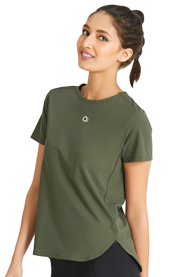 Loose Fitted Sports Top S / Army Green - amanté Sportswear