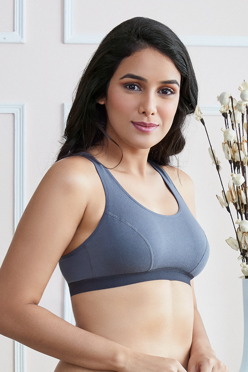 every de Lounge Essentials Bra S / Steel Grey - amanté Bra