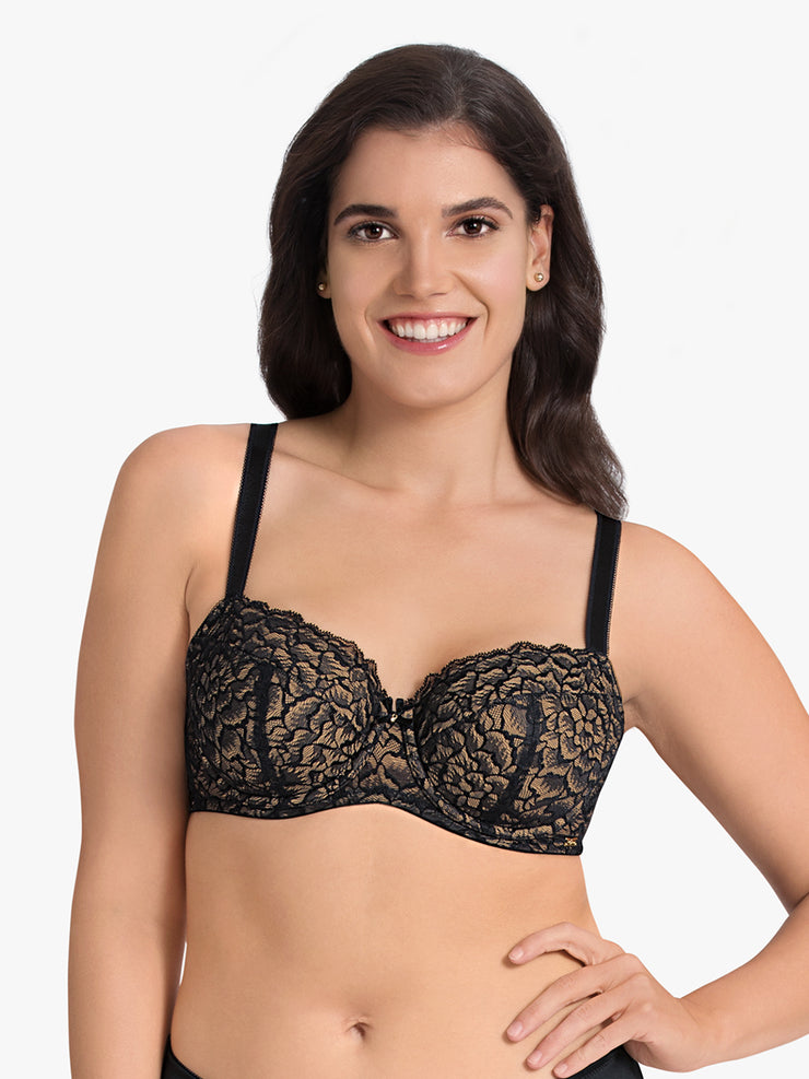 Modern Bloom Bra 40C / Black - amanté Bra