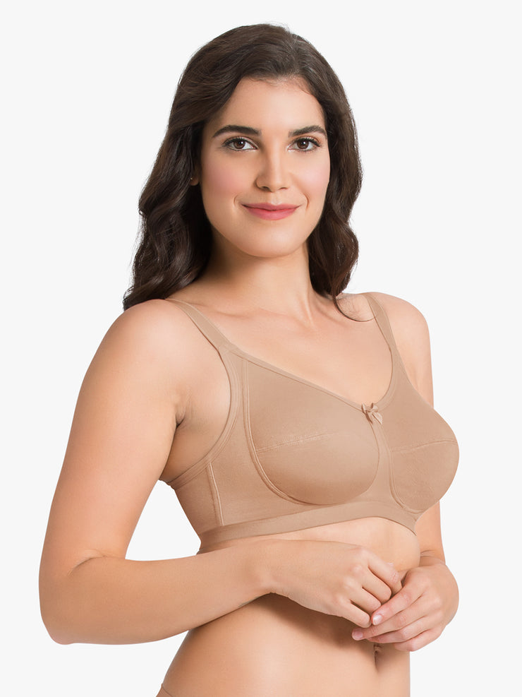 Essential Cotton Non-Wired Bra (Pack of 2) 34D / Assorted - amanté Bra