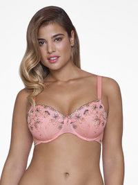 Tropical Blossom Padded Bra 38DD / Soft Rose - amanté Bra thumbnail 1