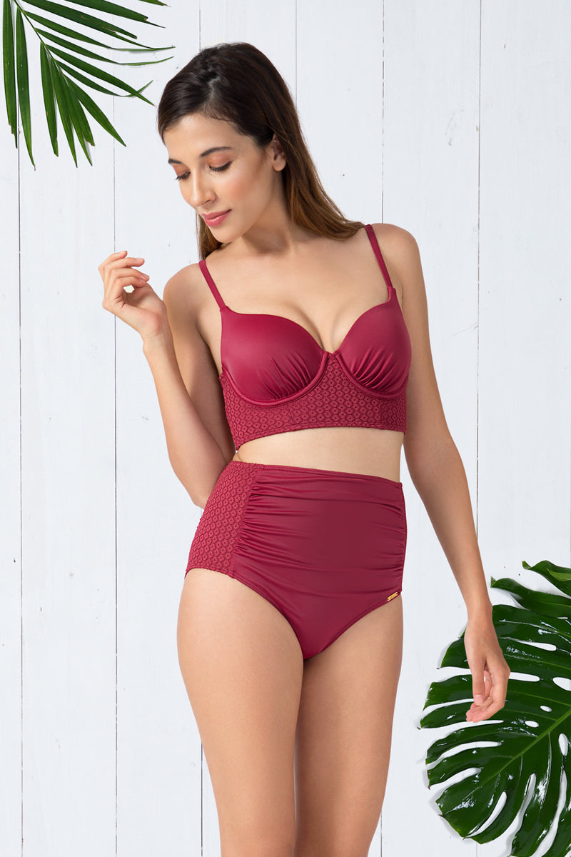 High Waisted Ruched Brief (New Colours)  - amanté Swimwear - Image 8 of 12