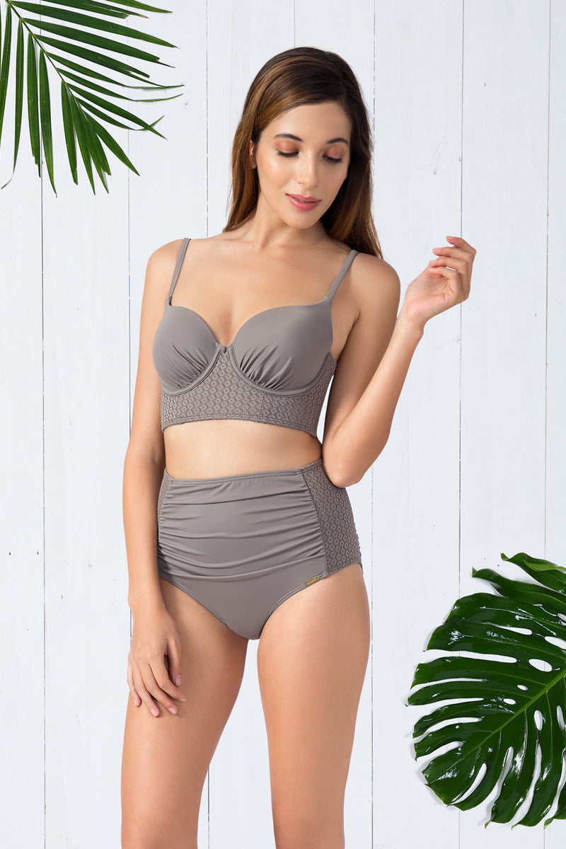 High Waisted Ruched Brief (New Colours)  - amanté Swimwear - Image 4 of 12