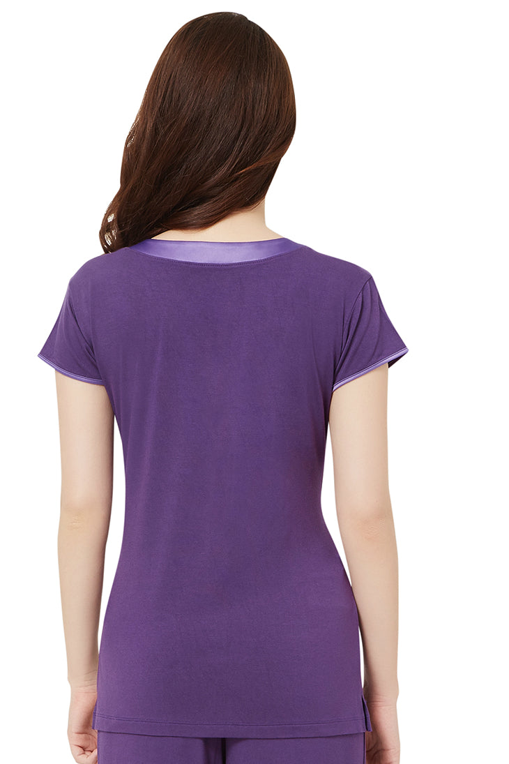 Satin Edge Pyjama Top (New Colours)  - amanté Sleepwear