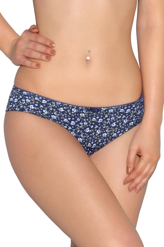 Florette Panty S / Navy Blue-White Floral Print - amanté Pantie