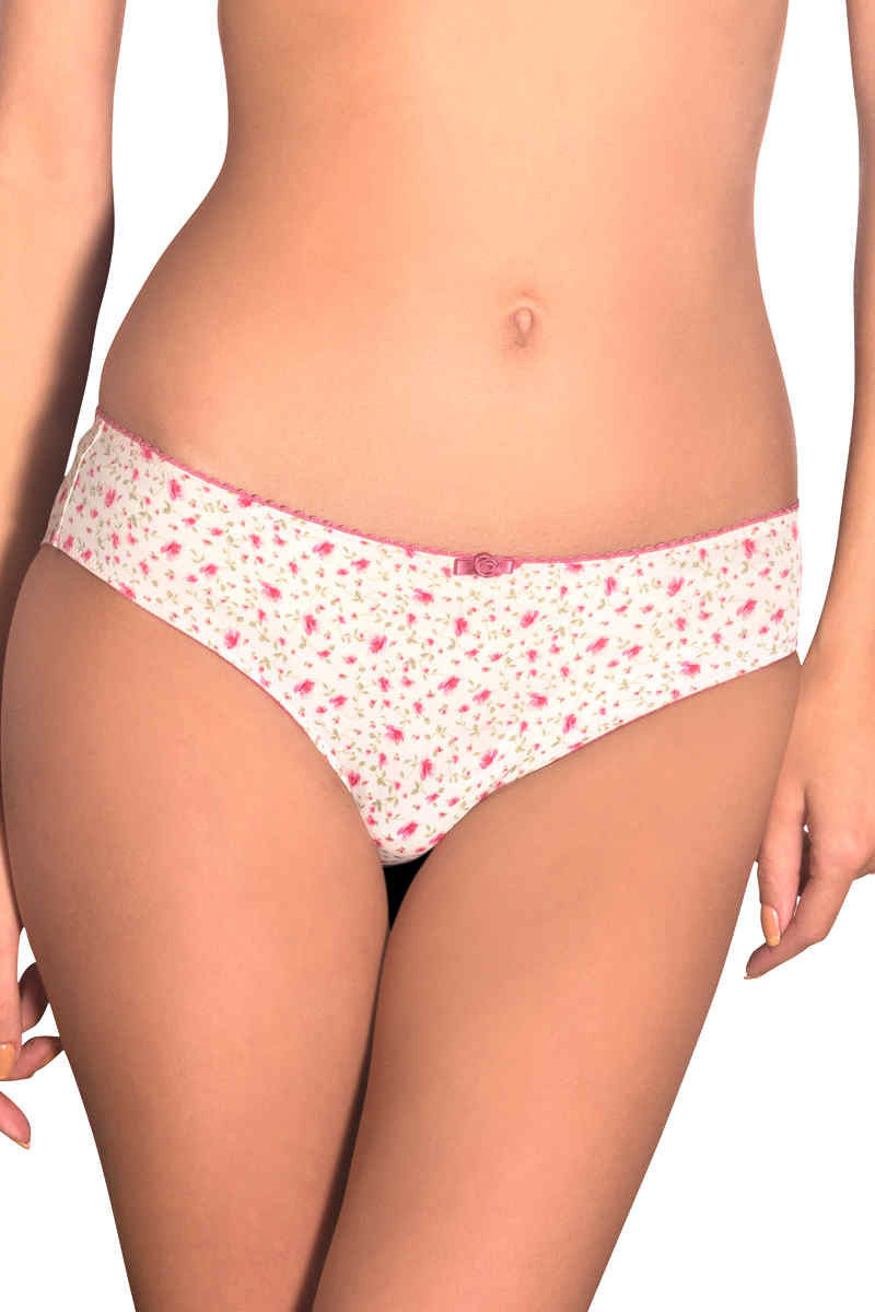 Florette Panty S / White Smoke-Pink Floral Print - amanté Pantie