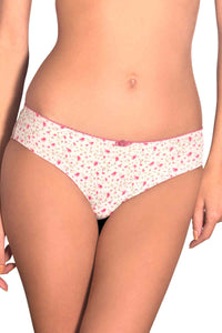 Florette Panty S / White Smoke-Pink Floral Print - amanté Pantie thumbnail 8
