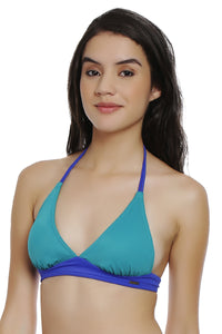 Plunge Bikini Top S / Peacock-Dream Blue - amanté Swimwear thumbnail 8