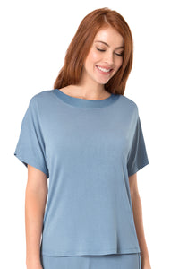New Satin Edge Pyjama Top S / Infinity - amanté Sleepwear thumbnail 2