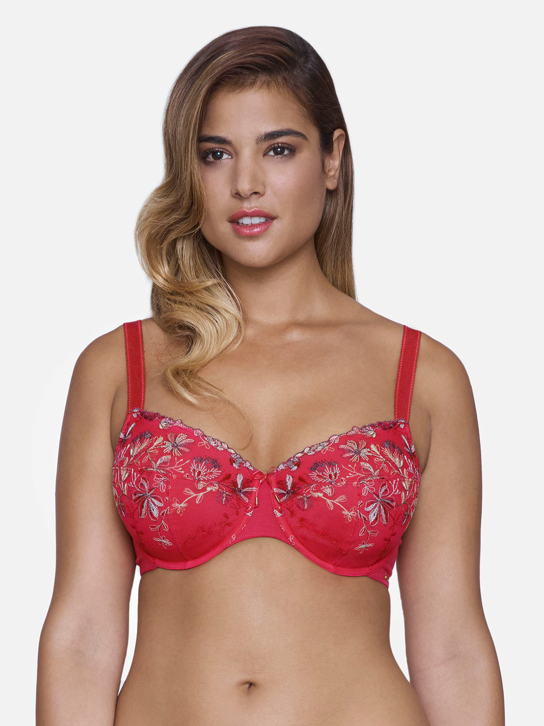 Tropical Blossom Padded Bra 42DD / Cranberry - amanté Bra - Image 6 of 10