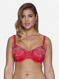 Tropical Blossom Padded Bra 42DD / Cranberry - amanté Bra thumbnail 6