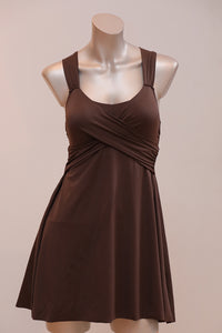 Flared Swim Dress S / Brown - amanté Swimwear thumbnail 14