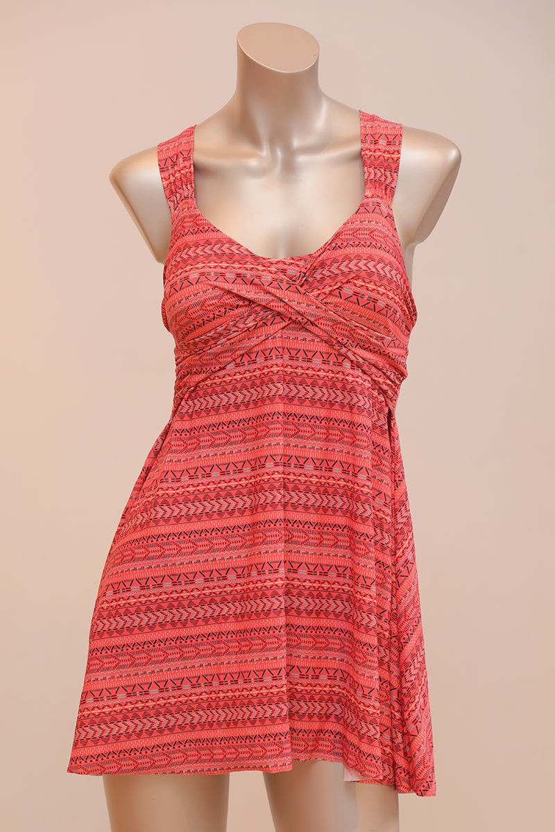 Flared Swim Dress S / Coral Print - amanté Swimwear - Image 16 of 18