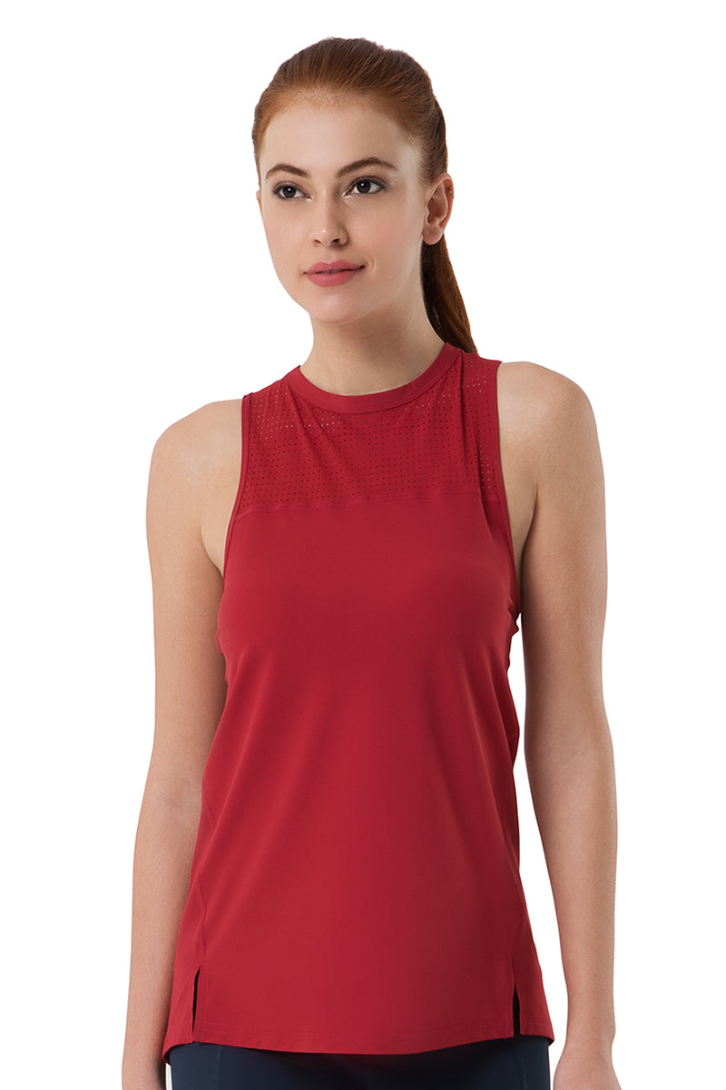 Tank Top with Mesh Detail S / Deep-Claret - amanté Sportswear - Image 11 of 12