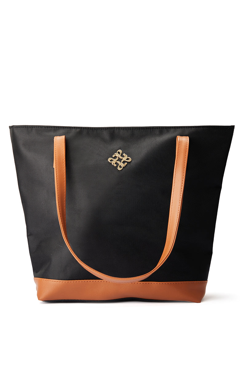 Classic Tote Bag Regular / Black-Brown - amanté Accessories - Image 1 of 3