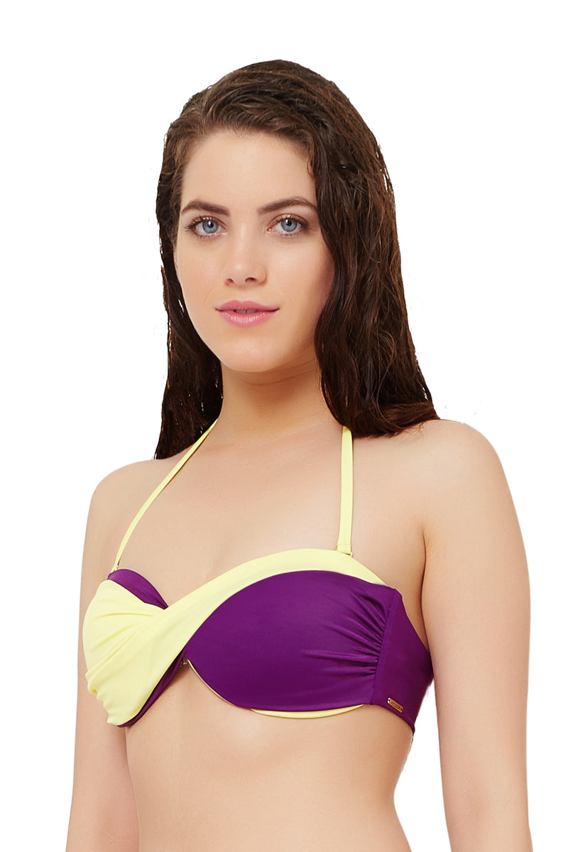 Twisted Bandeau (New Colours) S / Lemonade - amanté Swimwear