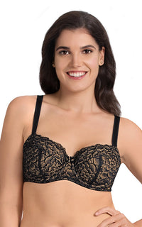Modern Bloom Bra 34C / Black - amanté Bra thumbnail 1