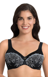 Deco Floral Bra 34C / Black - amanté Bra thumbnail 1
